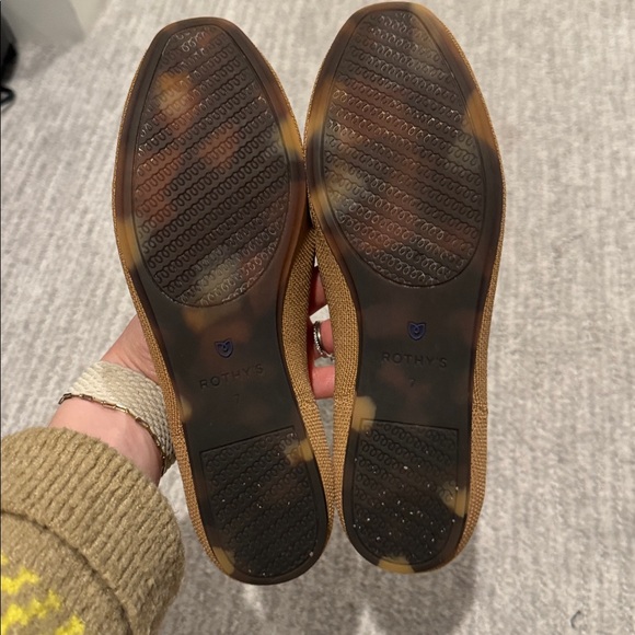 Rothy's Tan Flats with Blue Accent - Picture 3 of 4